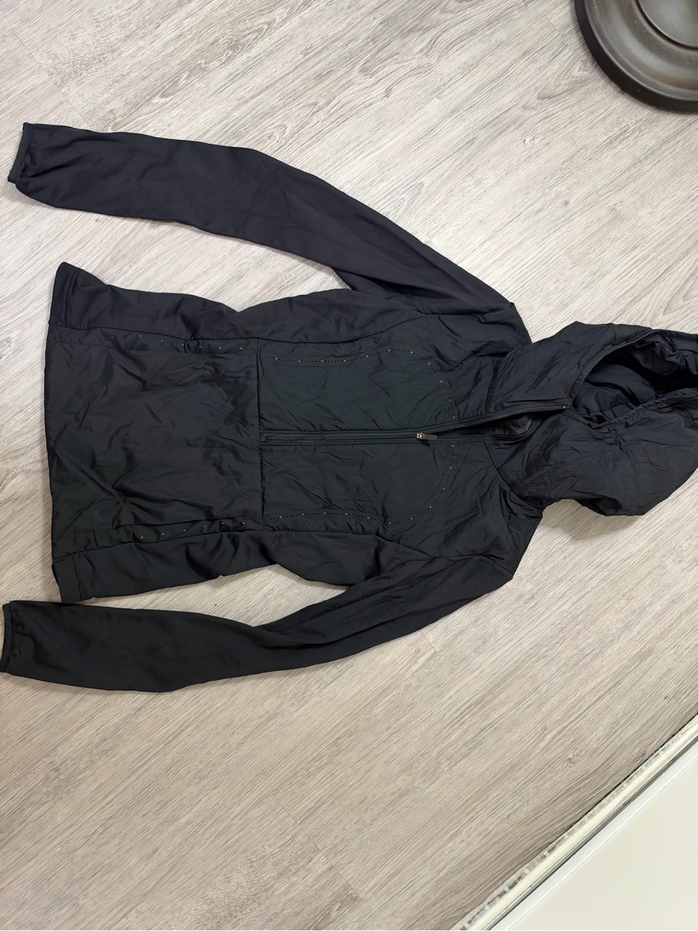 Black Hooded women’s Lightweight Jacket